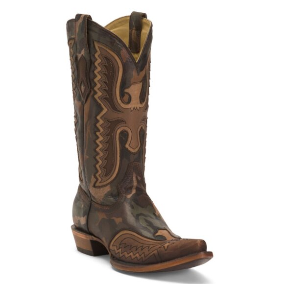 CORRAL BOOTS  Mexico Leather Eagle Inlay And Embroidery Western Boots - Picture 1 of 2